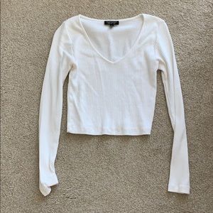 White rubbed long sleeve
